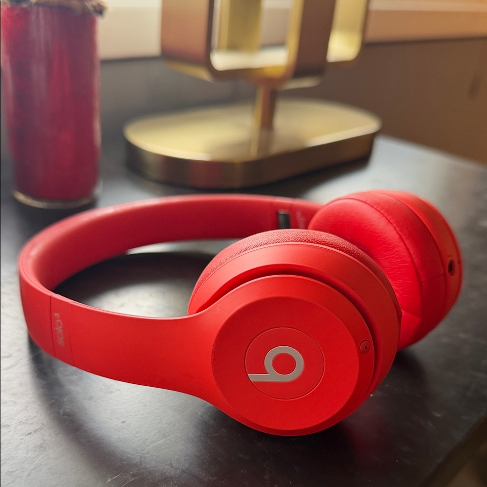 Beats by Dre Over-Ear Headphones in Bold Red